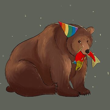 Artwork thumbnail, Party Bear and Party Salmon by InkAndSwords