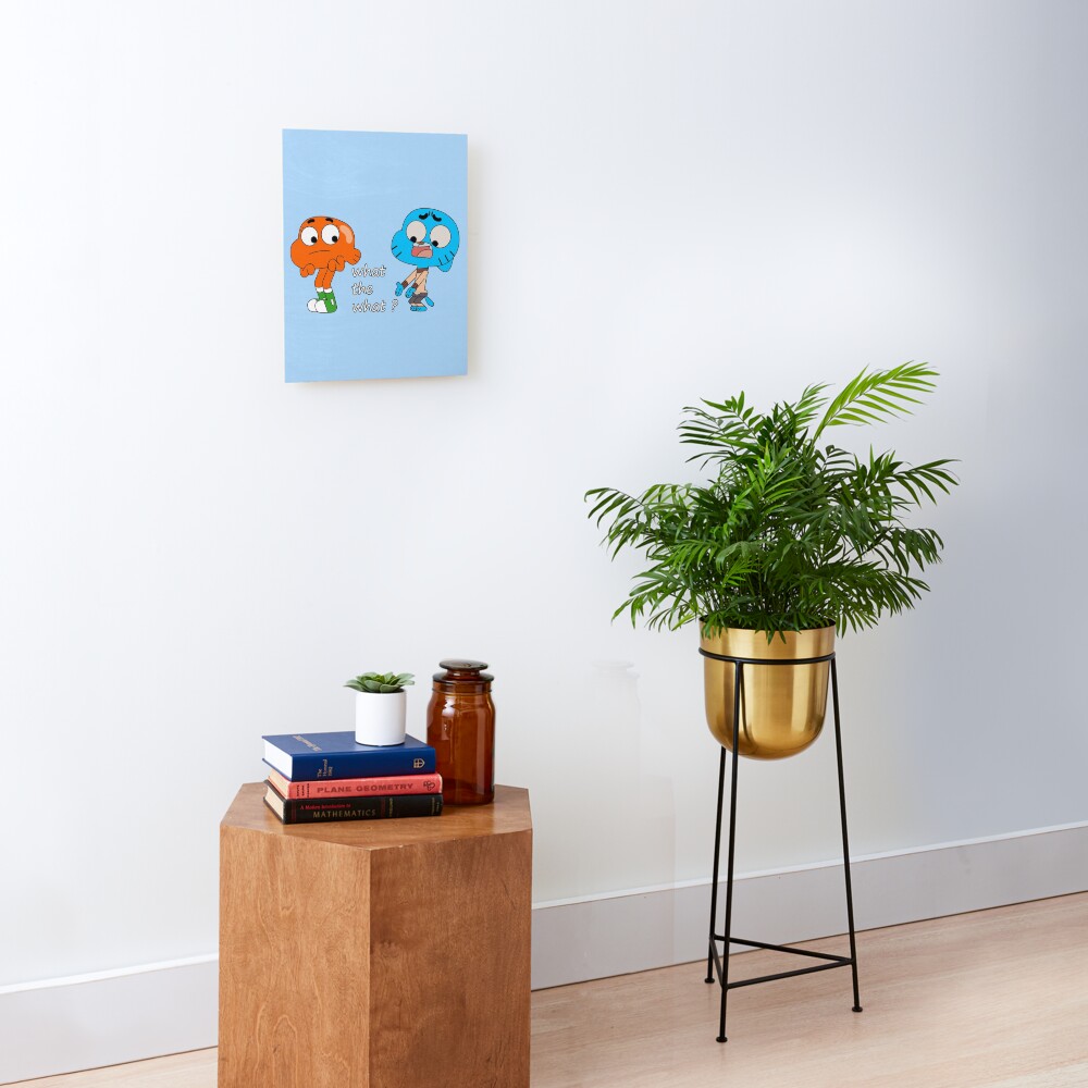 The amazing world of Gumball, Gumball and Darwin, What the what Mounted Print