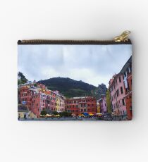 Colorful harbor of Vernazza Studio Pouch