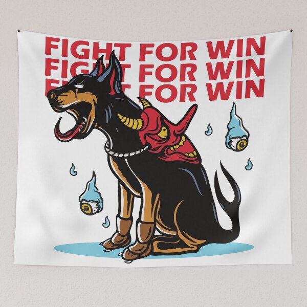 Item preview, Japanese Dog Fight For Win designed and sold by HichamMissiame.