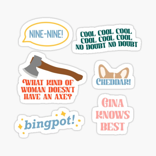 Brooklyn 99 Cheddar Stickers for Sale