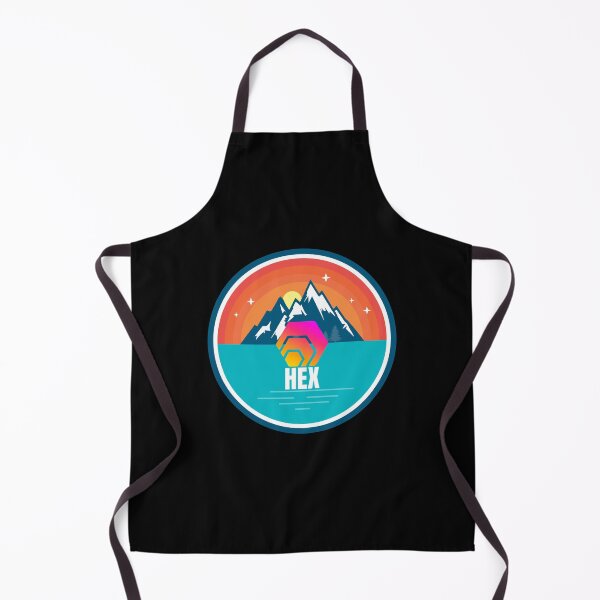 Item preview, HEX Mountain Badge Sunset Lake Crypto Cryptocurrency designed and sold by Bitcoin-Fashion.