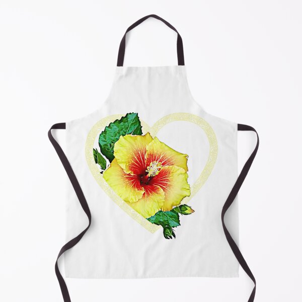 Artikelvorschau, Yellow Hibiscus With A Heart Frame entworfen und verkauft von Fusti.
