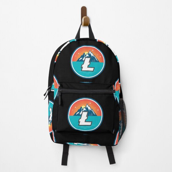 Item preview, Litecoin LTC Mountain Badge Sunset Lake Crypto Cryptocurrency designed and sold by Bitcoin-Fashion.