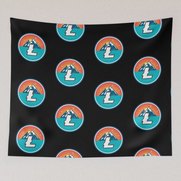 Item preview, Litecoin LTC Mountain Badge Sunset Lake Crypto Cryptocurrency designed and sold by Bitcoin-Fashion.