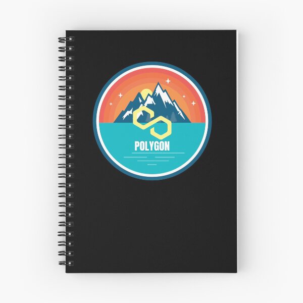 Item preview, Polygon MATIC Mountain Badge Sunset Lake Crypto Cryptocurrency designed and sold by Bitcoin-Fashion.