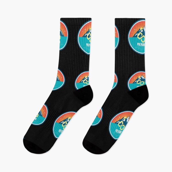 Item preview, Polygon MATIC Mountain Badge Sunset Lake Crypto Cryptocurrency designed and sold by Bitcoin-Fashion.