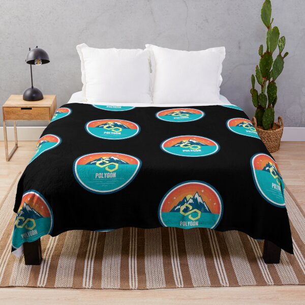 Item preview, Polygon MATIC Mountain Badge Sunset Lake Crypto Cryptocurrency designed and sold by Bitcoin-Fashion.