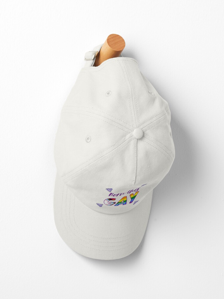 Alternate view of Born this GAY fabulous LGBTQIA+ progress pride flag Cap