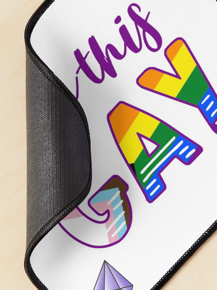 Alternate view of Born this GAY fabulous LGBTQIA+ progress pride flag Mouse Pad