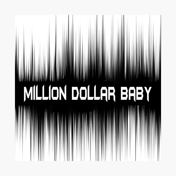 sticker baby in a million, black Photographic Print