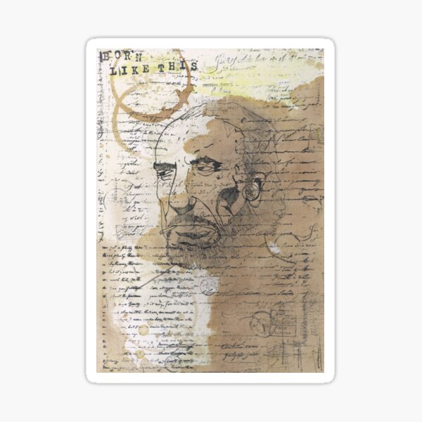 Hank - Portrait of Charles Bukowski Sticker