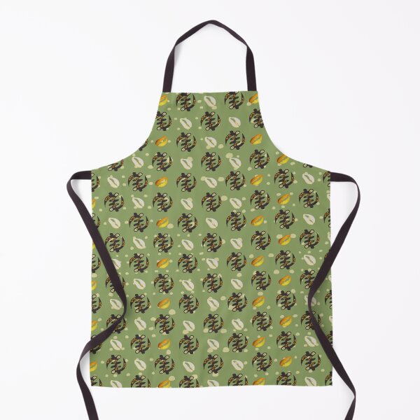 Item preview, Green West African God Symbol Cowrie Shell Textile Art Pattern designed and sold by BlackArt Cafe.