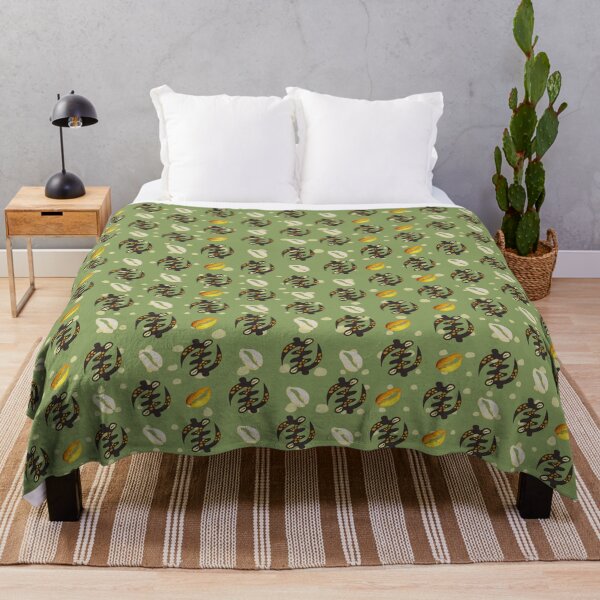 Item preview, Green West African God Symbol Cowrie Shell Textile Art Pattern designed and sold by BlackArt Cafe.