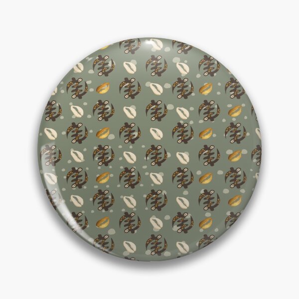 Item preview, West African Adinkra God Symbol Cowrie Shell Textile Art Pattern designed and sold by BlackArt Cafe.