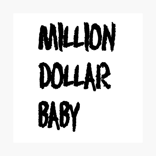 sticker baby in a million, black Photographic Print