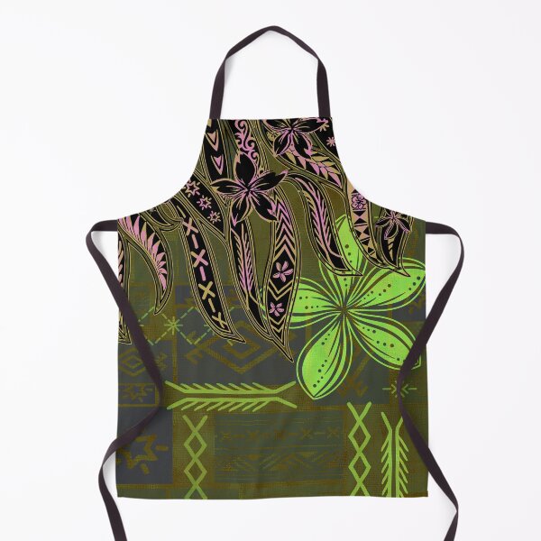 Item preview, Vintage Green Samoan Malu Mana Tribal Collage designed and sold by sunnthreads.