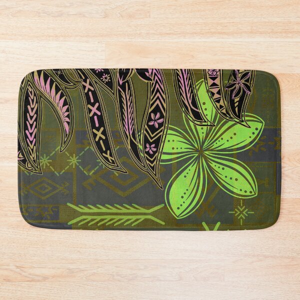 Item preview, Vintage Green Samoan Malu Mana Tribal Collage designed and sold by sunnthreads.