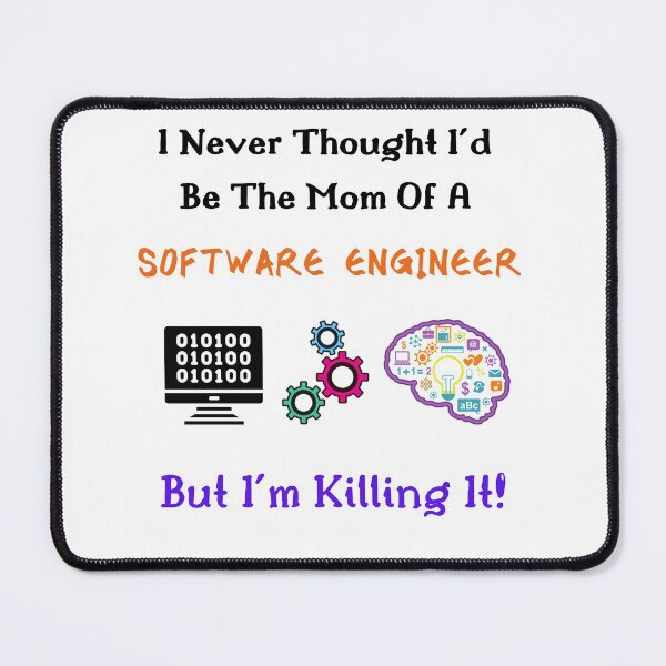Item preview, Mom Of A Software Engineer-Black Text designed and sold by Trendi61.