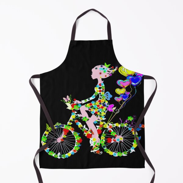 Item preview, GIRL ON A FLOWERED BICYCLE : Abstract Psychedelic Print designed and sold by posterbobs.