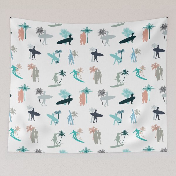 Item preview, Surfers and Palm Trees Pattern designed and sold by Jared Davies.