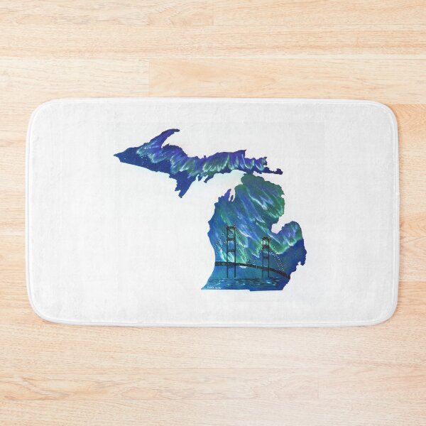 Item preview, Painted Northern Lights over Michigan's Mackinac Bridge designed and sold by Debbie Center.