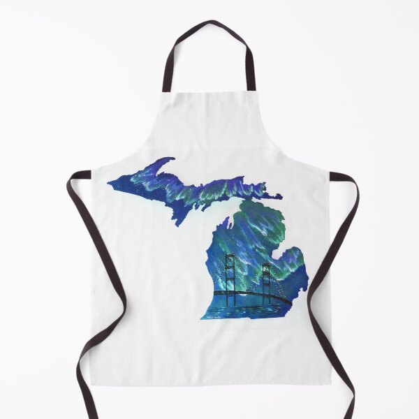 Item preview, Painted Northern Lights over Michigan's Mackinac Bridge designed and sold by Debbie Center.