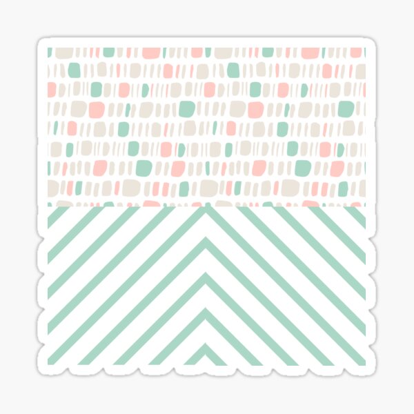 "cute pink and aqua green wallpaper" Sticker for Sale by bohemedesign