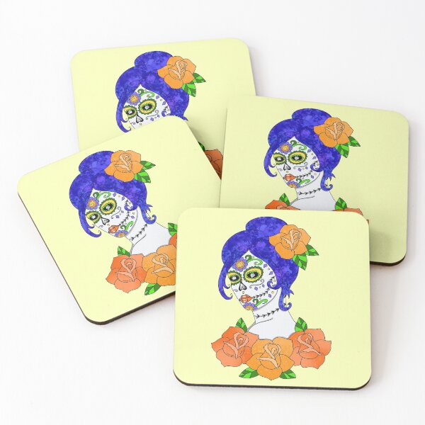 Item preview, Berke Orange Rose Sugar Skull  designed and sold by missmann.