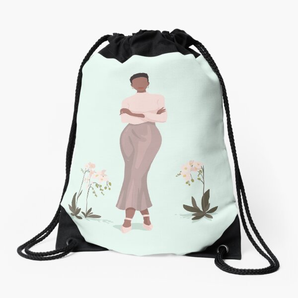 Grace Portrait - Mint Drawstring Bag