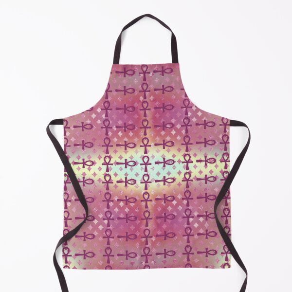 Item preview, Purple Egyptian Ankh Symbol Textile Art Pattern designed and sold by BlackArt Cafe.