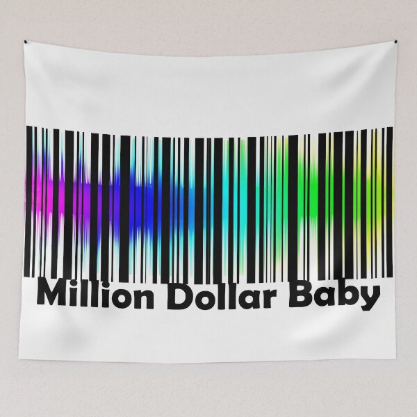 Item preview, barcode, sticker, million dollar baby, rainbow designed and sold by vilma3000.
