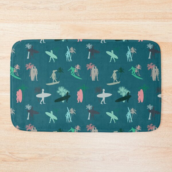 Item preview, Surfers and Palm Trees Pattern Blue designed and sold by Jared Davies.