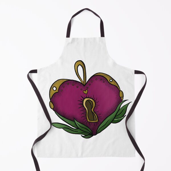 Item preview, Pink heart shaped locket -  traditional  tattoo designed and sold by morganbethdraws.
