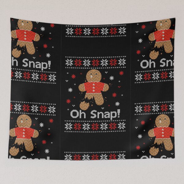 Item preview, Christmas Oh snap gingerbread man ugly jumper  designed and sold by amy greaves.