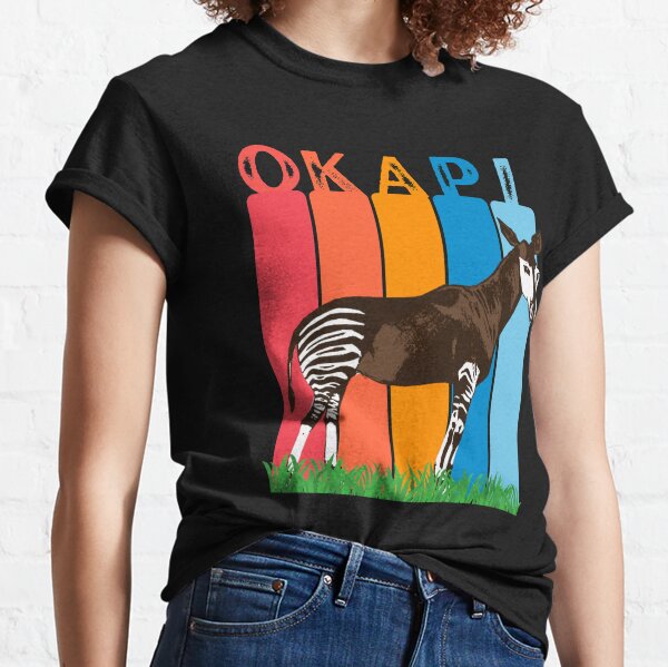 Vintage Retro Okapi Animal Tee I Just Really Like Okapi OK T-Shirt