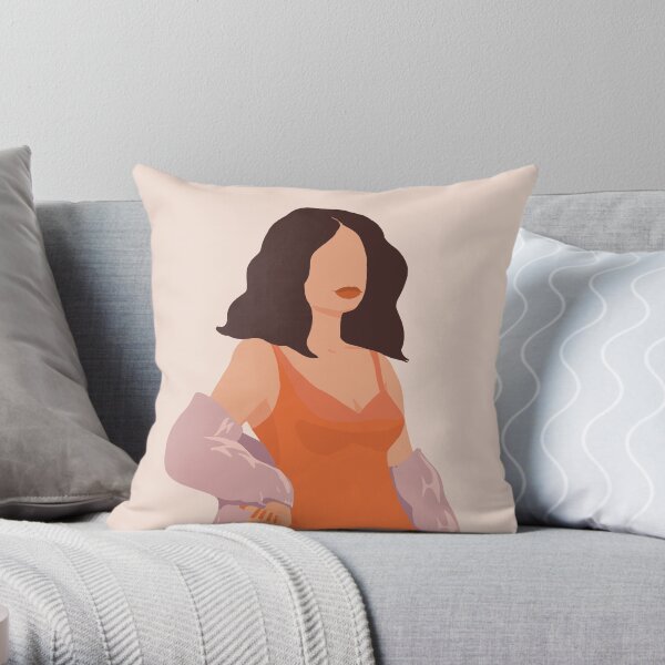 Eva Portrait - Pumpkins Throw Pillow