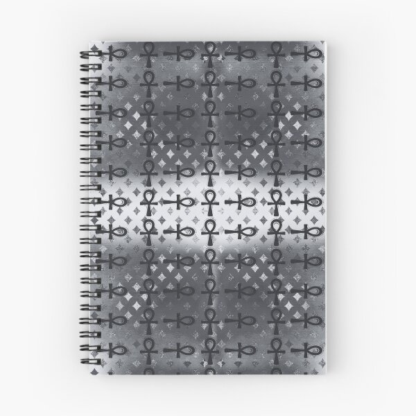 Item preview, Black Egyptian Ankh Textile Art Pattern designed and sold by BlackArt Cafe.