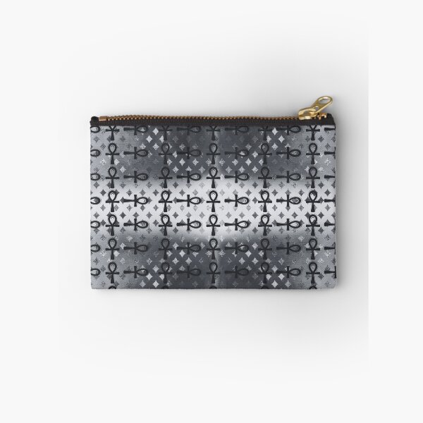 Item preview, Black Egyptian Ankh Textile Art Pattern designed and sold by BlackArt Cafe.