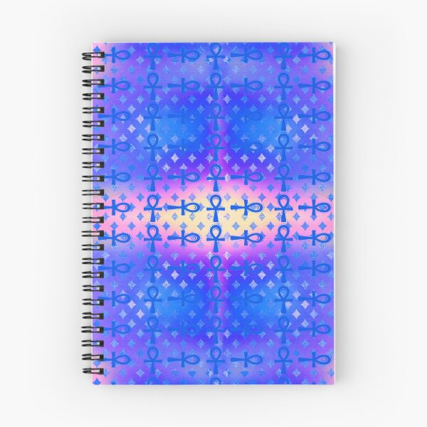 Item preview, Colorful Egyptian Ankh Textile Art Pattern designed and sold by BlackArt Cafe.