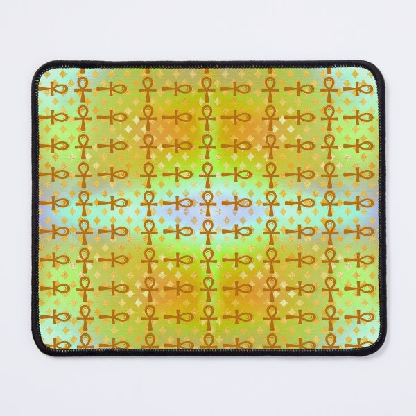 Item preview, Egyptian Ankh Symbol Textile Art Pattern designed and sold by BlackArt Cafe.
