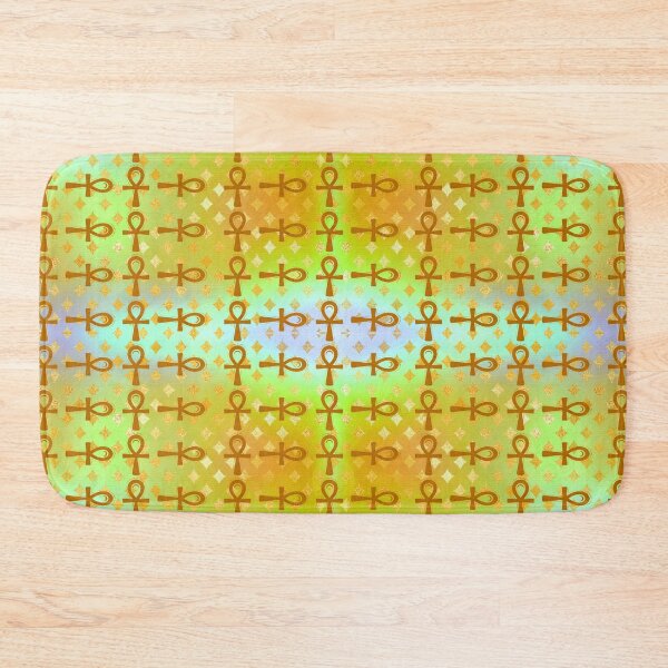 Item preview, Egyptian Ankh Symbol Textile Art Pattern designed and sold by BlackArt Cafe.