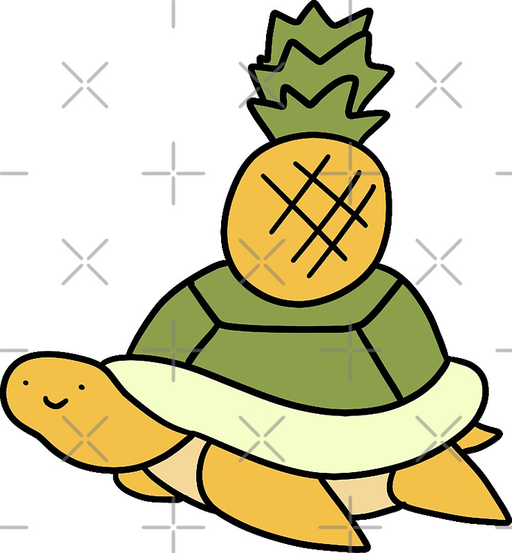 "Pineapple Turtle" Stickers by SaradaBoru Redbubble