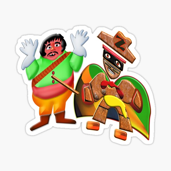 THE LEGEND OF ZORRO IN HIS NEW ADVENTURES FOR KIDS - ZORRO VS SERGEANT GARCIA - HALLOWEEN PARTY - CHRISTMAS PARTY - SUPER FUN GIFT FOR THE HOLIDAYS4. Sticker