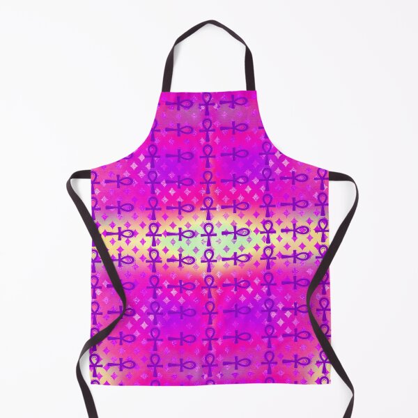 Item preview, Pink Egyptian Ankh Symbol Textile Art Pattern designed and sold by BlackArt Cafe.