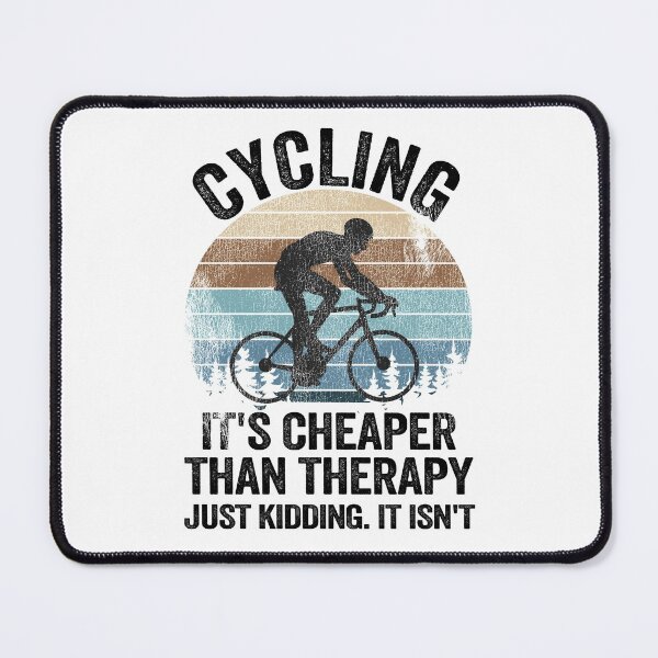 Item preview, Cycling Is Cheaper Than Therapy Joke Funny Cyclist Gift Biking designed and sold by Stronzi.
