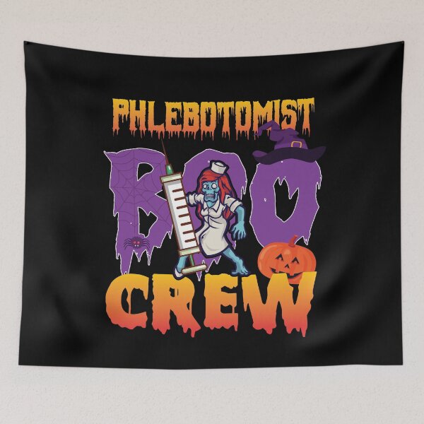 Aperçu de l'œuvre Phlebotomist Boo Crew Halloween Humour créée et vendue par SewnMemories.