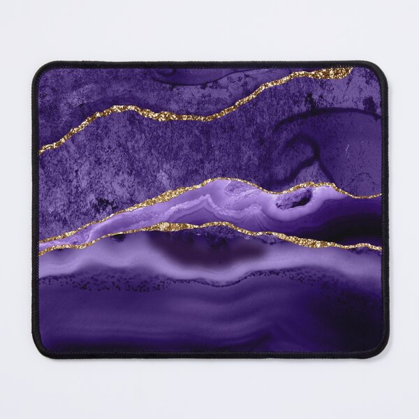Item preview, Watercolor Agate in Amethyst Purple Glitter Veins designed and sold by PixDezines.