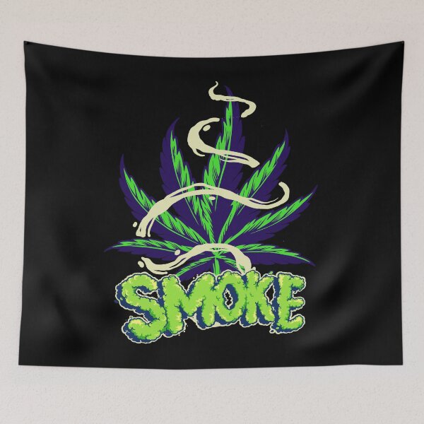 Item preview, Smoke Cannabis Leaves with Clouds designed and sold by angelusdark.