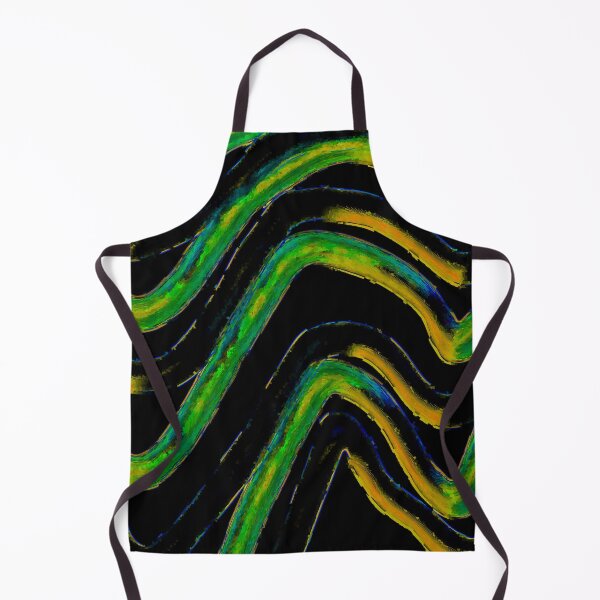 Item preview, Organic green and orange stripes designed and sold by CottagePop.